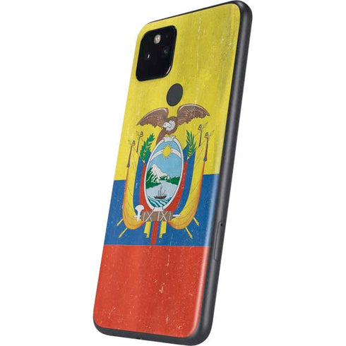 Ecuador Flag Distressed Google Pixel 5 Skin